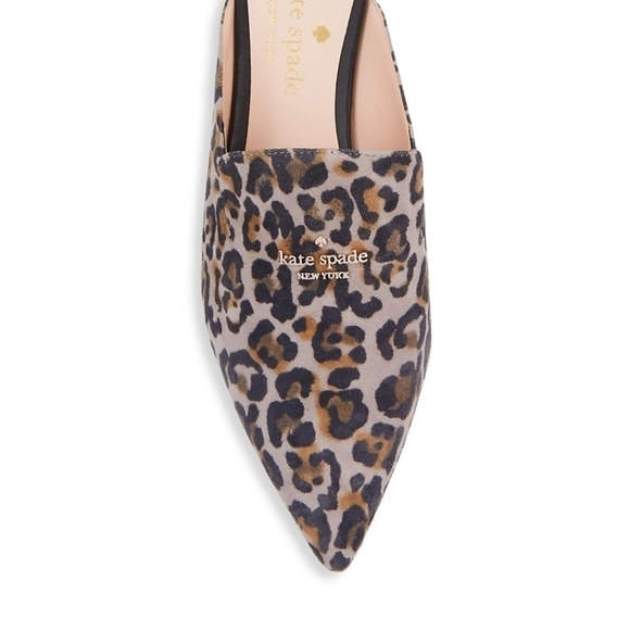 kate spade new york Loretta Leopard-Print Suede Mules new in box sz7 - Picture 5 of 10